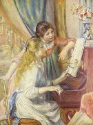 Pierre-Auguste Renoir Zwei Madchen am Klavier painting